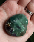 Large rainbow fluorite tumbled stone 14 new