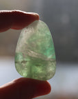 Large rainbow fluorite tumbled stone 11