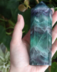 Rainbow fluorite tower 6