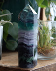 Rainbow fluorite tower 7