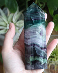 Rainbow fluorite tower 7