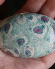 Ruby in fuchsite and kyanite pocket stone 4