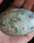 Ruby in fuchsite and kyanite pocket stone 4 new