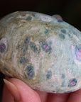 Ruby in fuchsite and kyanite pocket stone 4 new