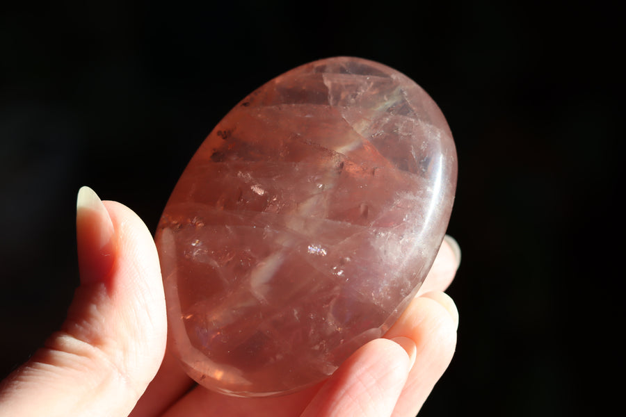 Rose quartz pocket stone 1 new