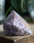 Semi polished lepidolite tower 2