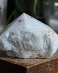 Semi polished pink tourmaline tower 1