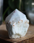 Semi polished pink tourmaline tower 1