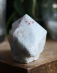 Semi polished pink tourmaline tower 1