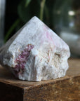 Semi polished pink tourmaline tower 2
