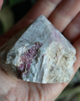 Semi polished pink tourmaline tower 2