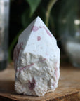 Semi polished pink tourmaline tower 3