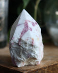 Semi polished pink tourmaline tower 3