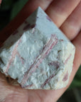 Semi polished pink tourmaline tower 3