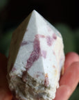 Semi polished pink tourmaline tower 3