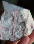 Semi polished pink tourmaline tower 3