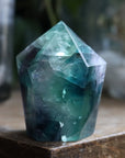 Chunky rainbow fluorite tower 2