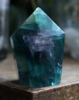 Chunky rainbow fluorite tower 2