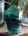 Chunky rainbow fluorite tower 8