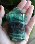 Chunky rainbow fluorite tower 8