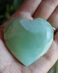 Pistachio calcite heart 2
