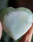 Pistachio calcite heart 2