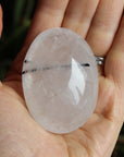 Quartz black tourmaline pocket stone 1, new
