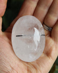 Quartz black tourmaline pocket stone 2, new