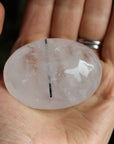 Quartz black tourmaline pocket stone 2, new