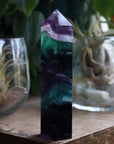 Rainbow fluorite tower 2