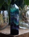 Rainbow fluorite tower 3