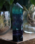 Rainbow fluorite tower 3