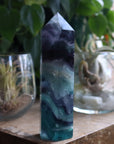 Rainbow fluorite tower 6