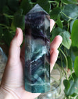 Rainbow fluorite tower 6