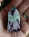 Fluorite tower with calcite snowflakes 2