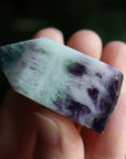 Fluorite tower with calcite snowflakes 2