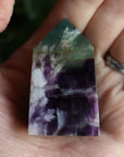 Fluorite tower with calcite snowflakes 5