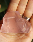 Gemmy rose quartz free form from Mozambique 1, new