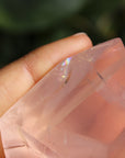 Gemmy rose quartz free form from Mozambique 1, new