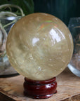 Honey calcite sphere 1