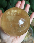 Honey calcite sphere 1