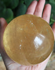 Honey calcite sphere 1