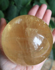 Honey calcite sphere 1