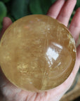 Honey calcite sphere 1