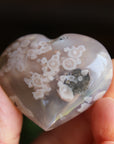 Flower agate heart 1, new