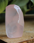 Gemmy rose quartz free form from Mozambique 2, new