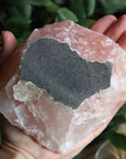 Rose quartz candle/plant holder 1