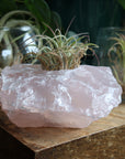 Rose quartz candle/plant holder 2