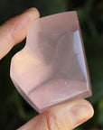 Gemmy rose quartz free form from Mozambique 4, new