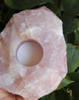 Rose quartz candle holder 2, new